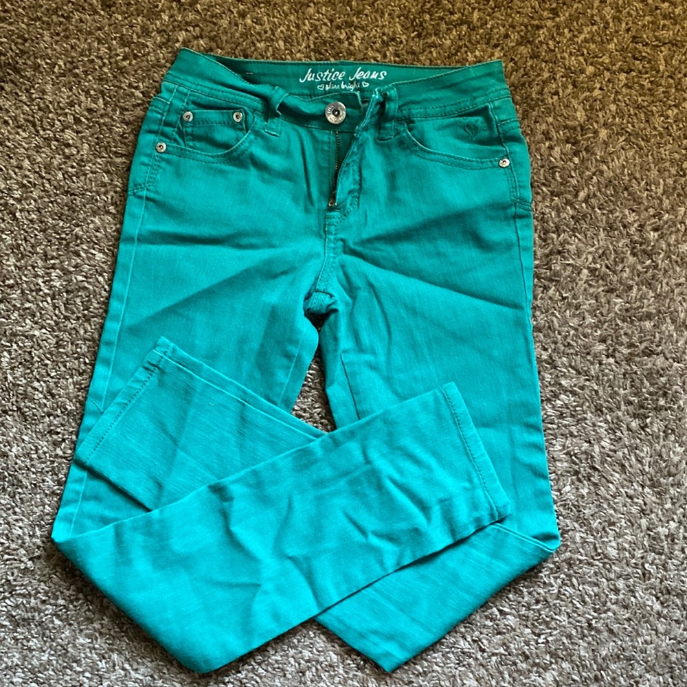 Girls size 12 Justice skinny jeans .